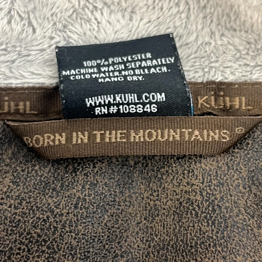 Kuhl Sherpa‎ Jacket Womens Brown Beige Fleece Full Zip Outdoor Hiking Medium